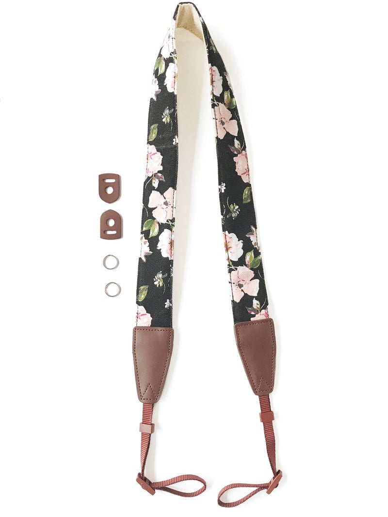 Alled Camera Strap Neck, Adjustable Vintage Floral Camera Straps Shoulder Belt for Women/Men,Camera Strap for Nikon/Canon/Sony/Olympus/Samsung/Pentax ETC DSLR/SLR - Image 3